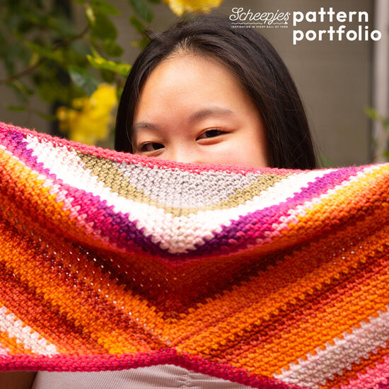 レアカラーP.H.D esigns QUILT SCARF Zinnia Zigzag Scarf | Scheepjes